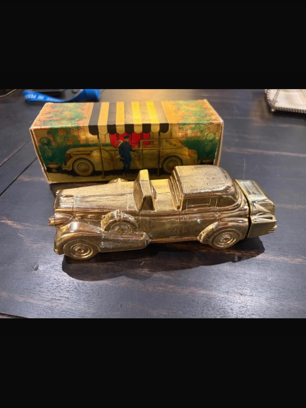 Avon Solid Gold Cadillac Excalibur After Shave Bottle